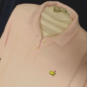 The Masters Ladies Pink Golf Polo Shirt Sz L